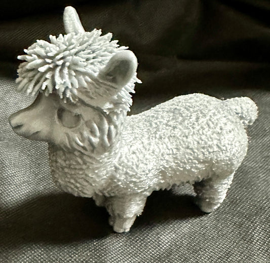 Gray Llama Statue 3d Printed