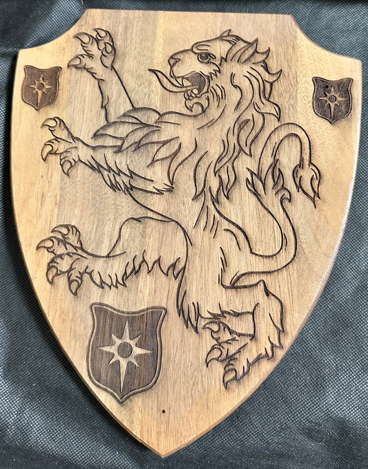 Rampant Lion Shield Plaque