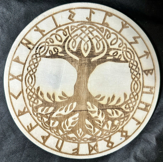Yggdrasil Runes Plaque
