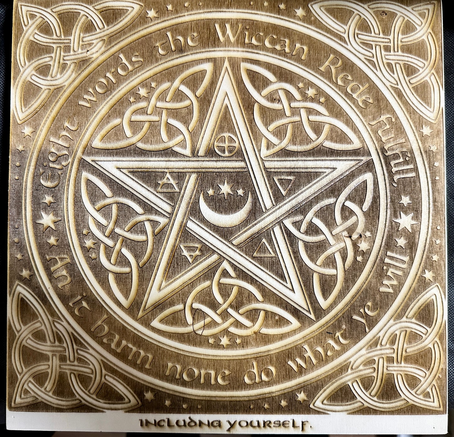 Wiccan Rede Square Plaque