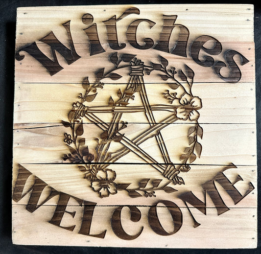 Witches Welcome Plaque