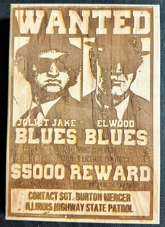Blues Brothers Wanted Plaque