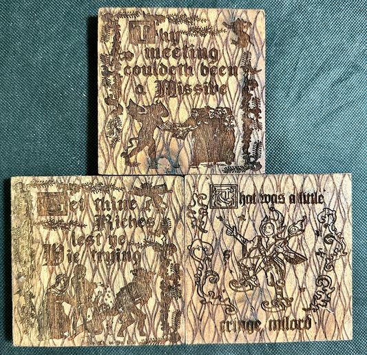 Snarky Medieval Coasters