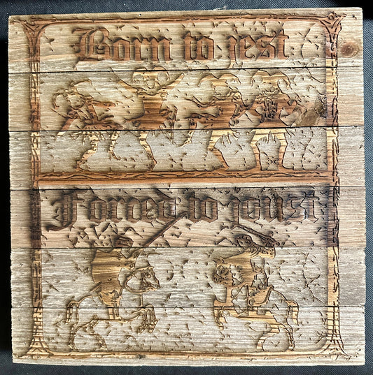 Born to Jest Forced to Joust Plaque
