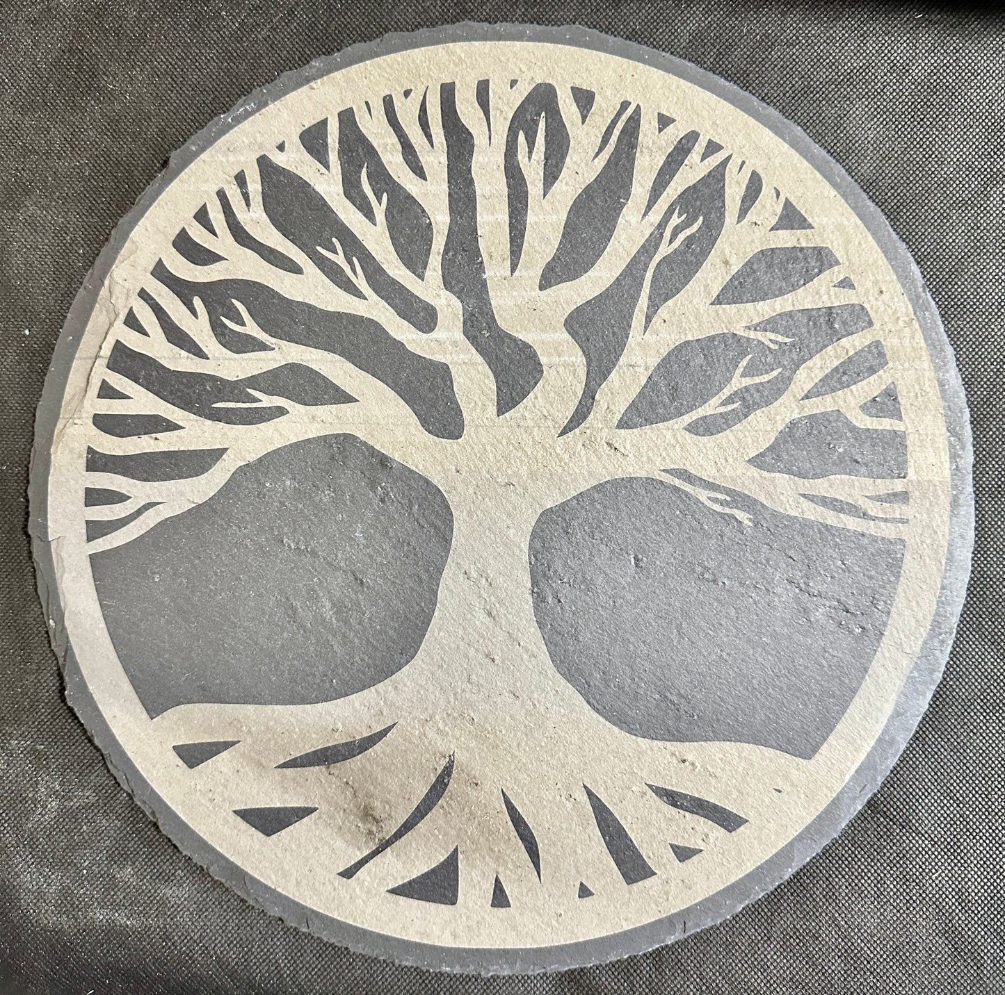 Tree of Life Slate Serving Plate