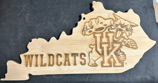 UK Kentucky Shaped Cutting Board