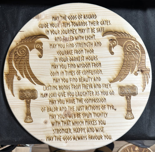 Norse Prayer Plaque