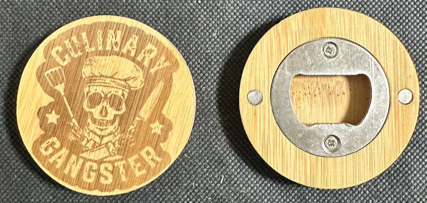 Bamboo Magnetic Bottle Openers