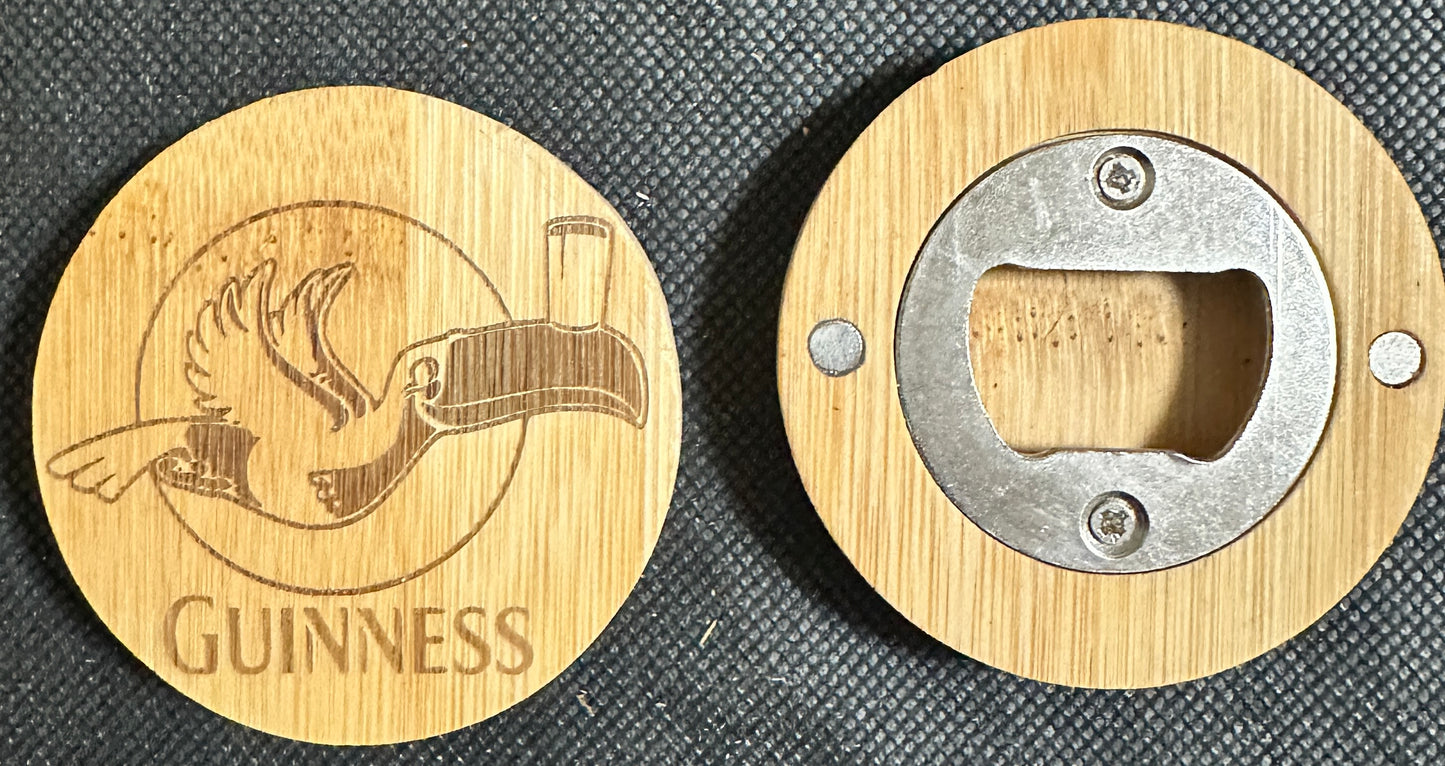Bamboo Magnetic Bottle Openers