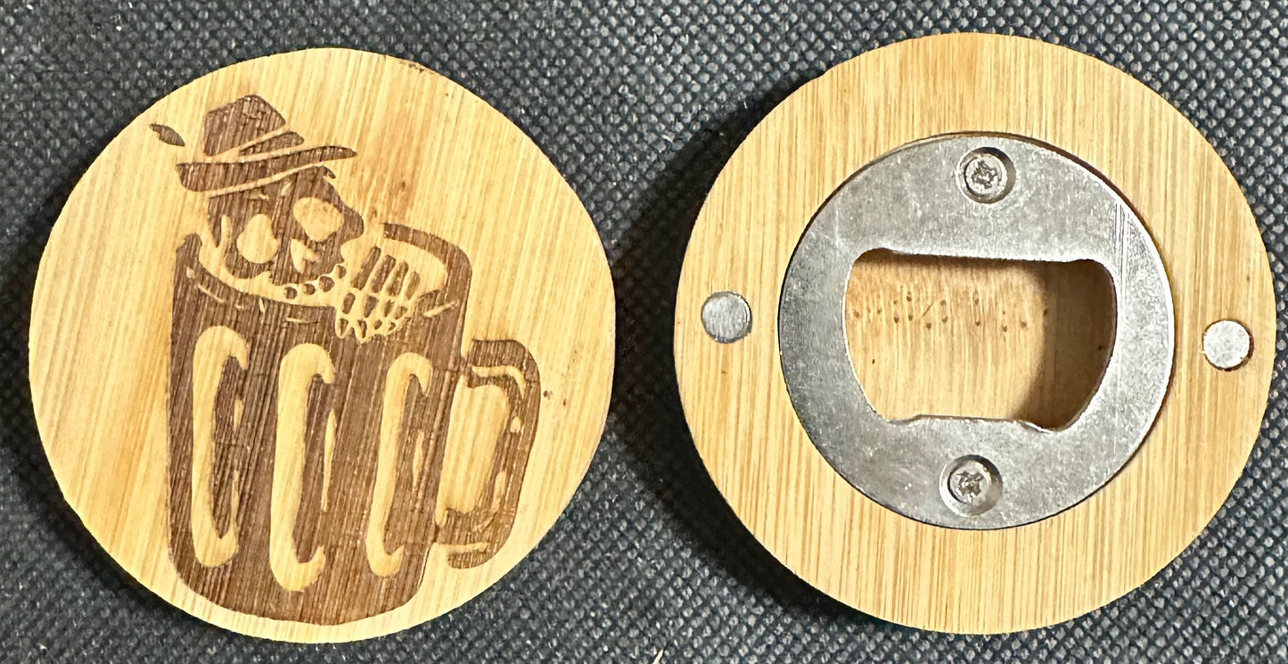 Bamboo Magnetic Bottle Openers