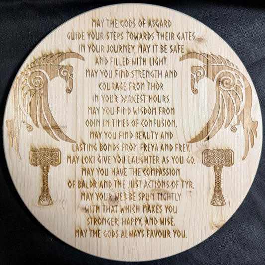 Norse Prayer Plaque