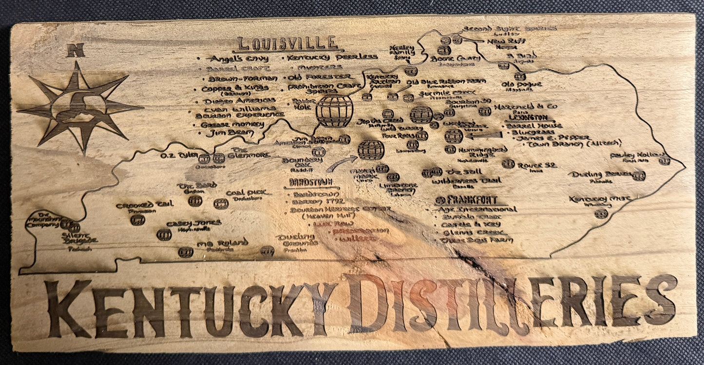 Kentucky Distilleries Plaque