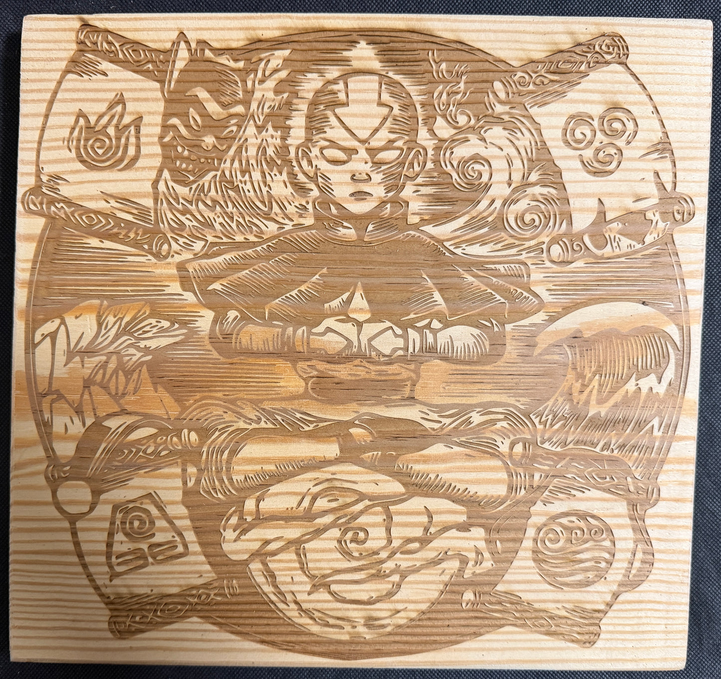 Avatar Aang Channeling Plaque