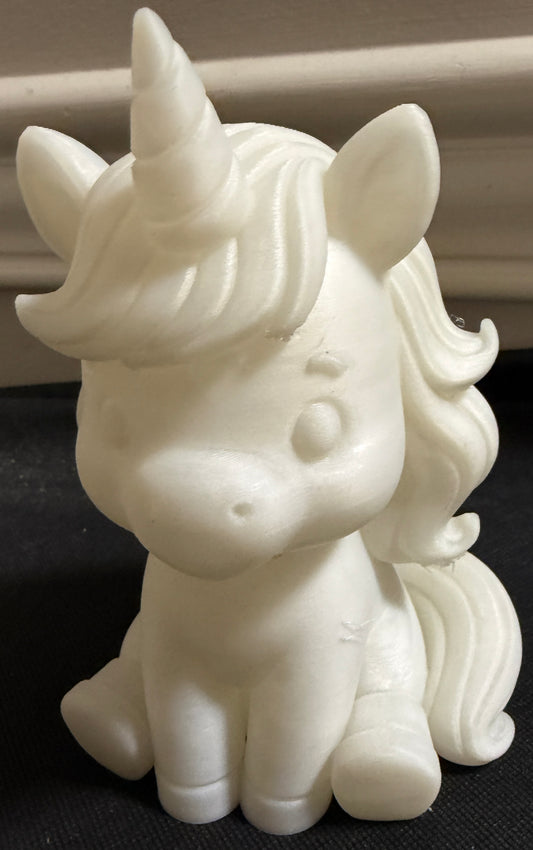 3D Printed Glow in the Dark Unicorn Statue