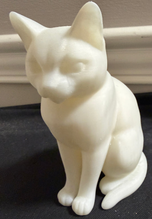 3D Printed Glow in the Dark Cat Statue