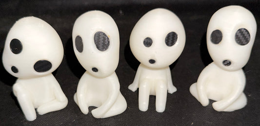 3D Printed Princess Mononoke Kodama Forest Spirit Glow in the Dark Statues