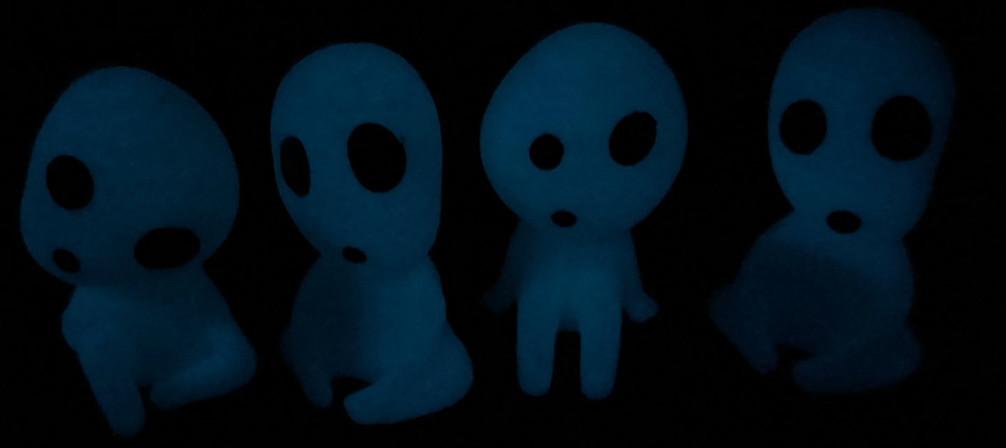 3D Printed Princess Mononoke Kodama Forest Spirit Glow in the Dark Statues