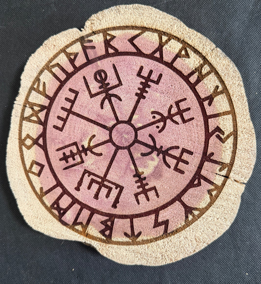 Vegvísir Norse Compass Plaque