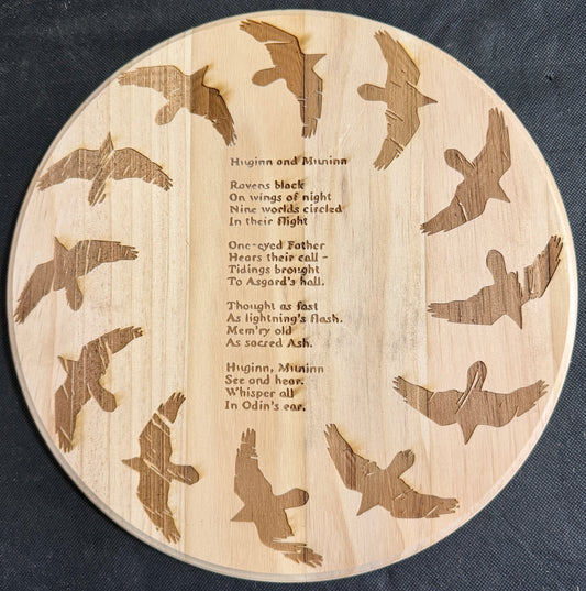 Huginn and Muinin Poem Plaque