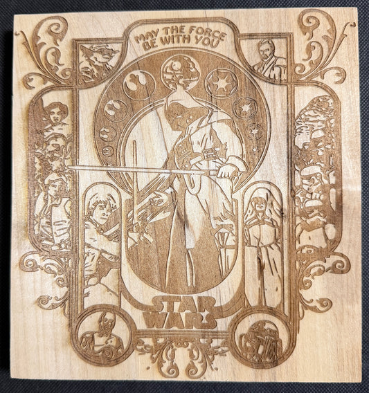 Star Wars Characters Art Nuevo Plaque