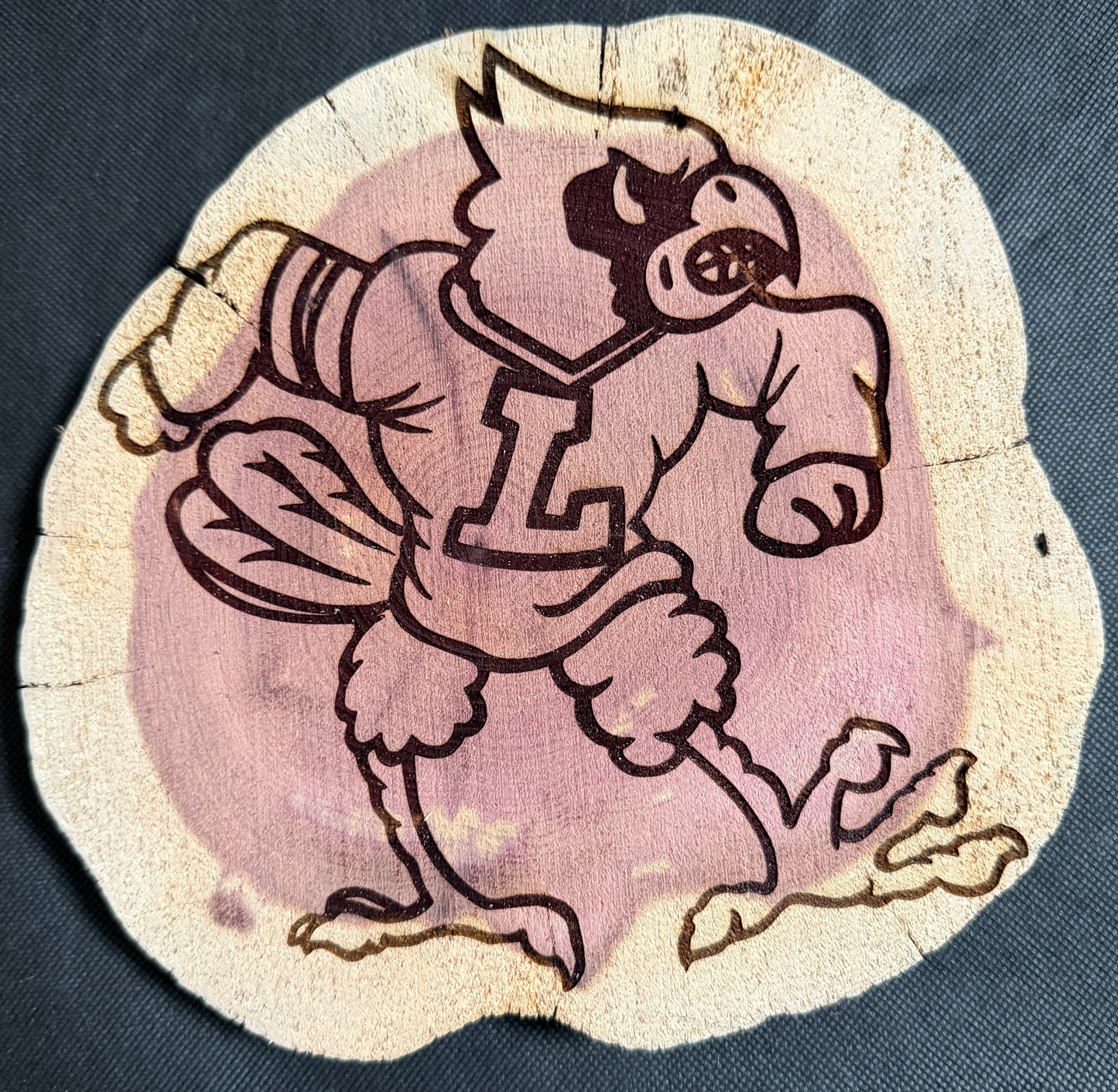 University of Louisville Cardinal Logo Cedar Plaques