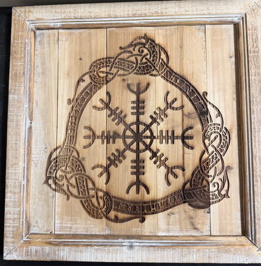 Helm of Awe Ægishjálmr Large Frame Plaque