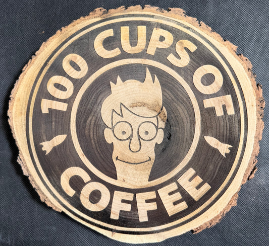 100 Cups of Coffee Futurama Plaque