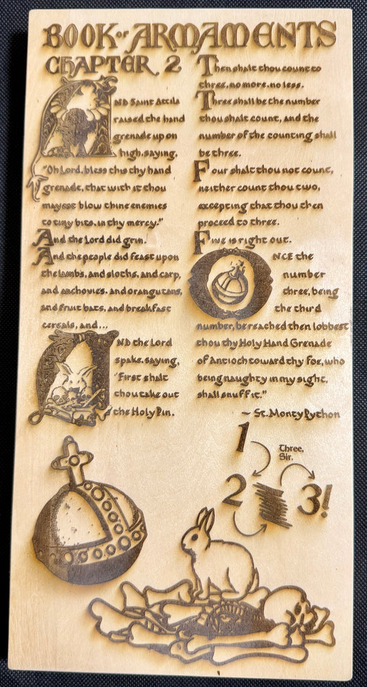 Monty Python and the Holy Grail Book of Armaments 2 Plaque