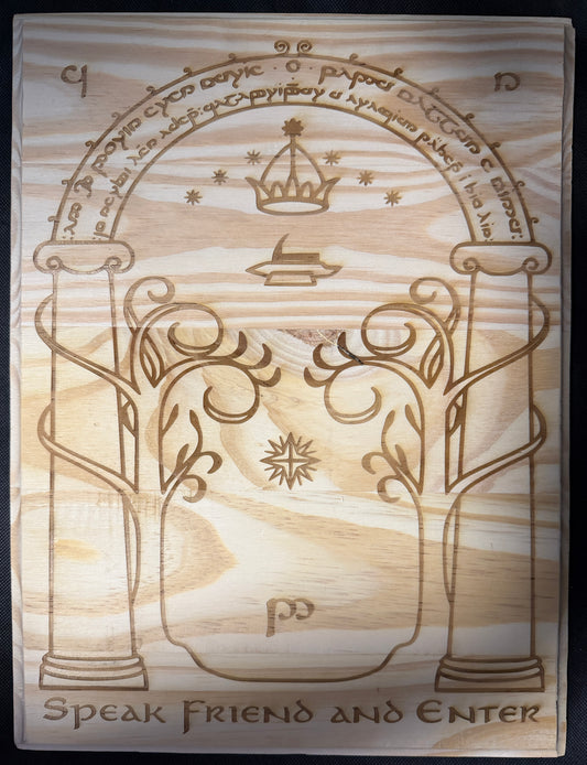 Lord of the Rings Doors of Durin Plaque