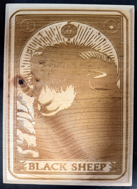 Black Sheep Tarot Card Plaque