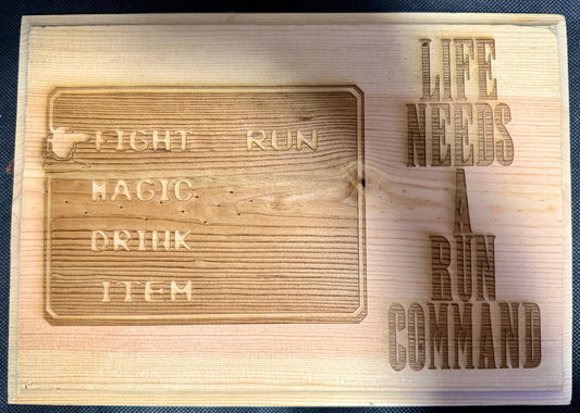 Final Fantasy Run Command Plaque