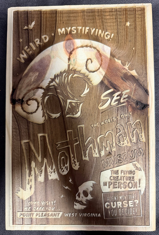 Mothman Weird and Mystifying Poster Plaque