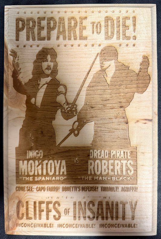 Inigo Montoya versus Dread Pirates Roberts Faceoff Poster
