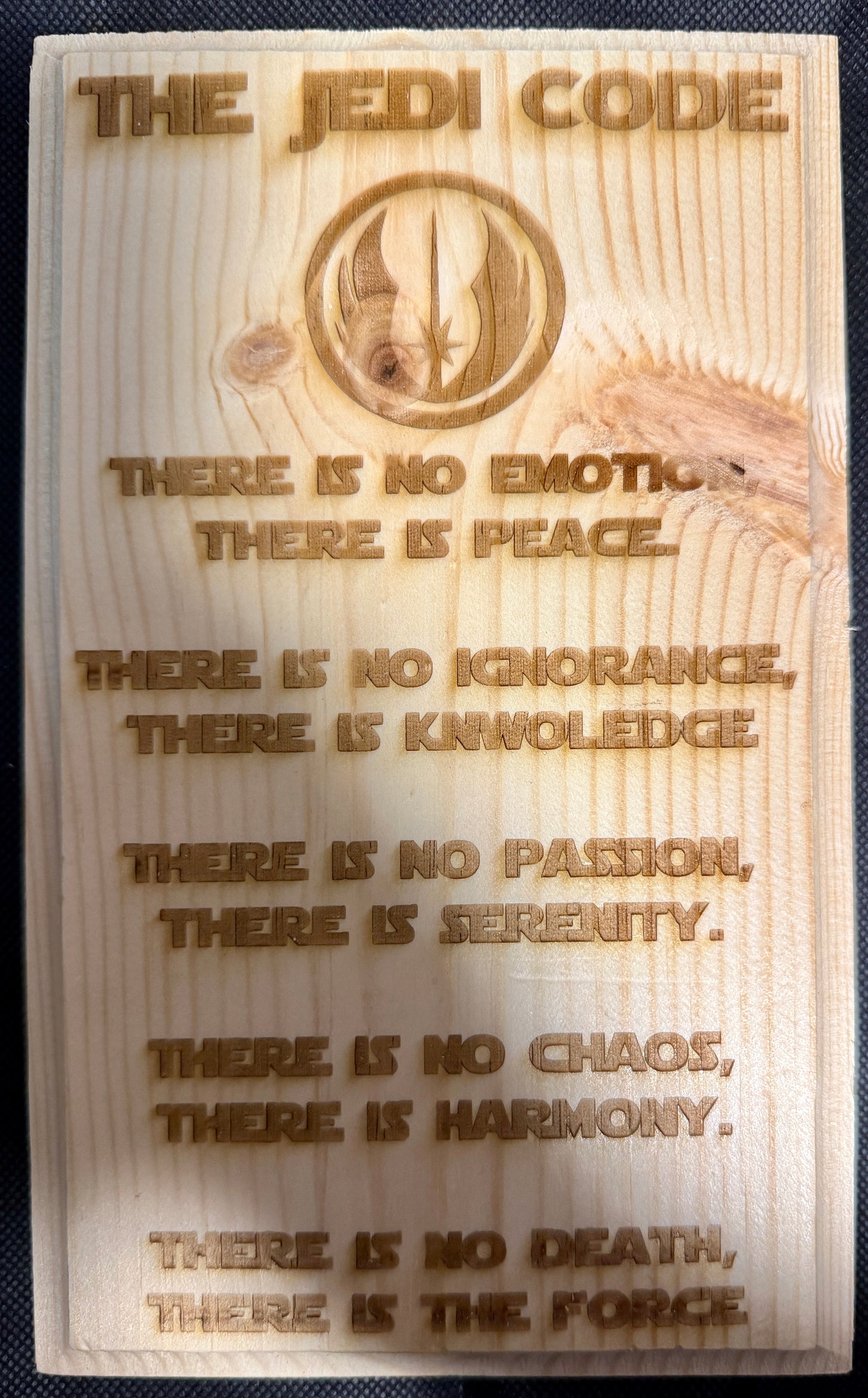 Jedi and Sith Code Plaques