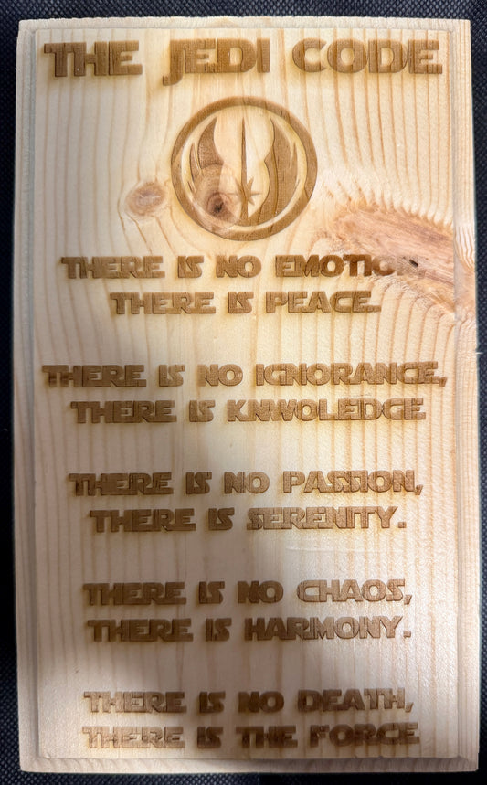 Jedi and Sith Code Plaques