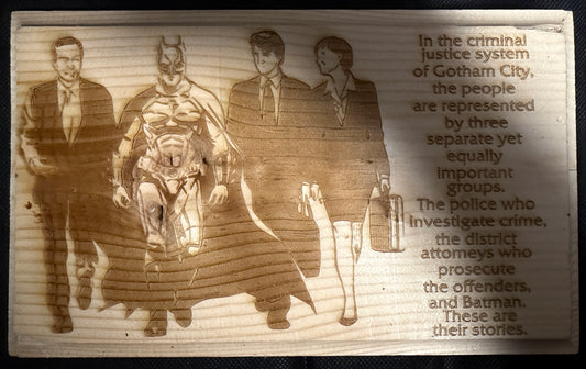 Law and Order Batman Plaque