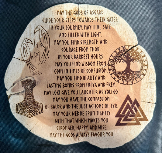 Norse Prayer Plaque