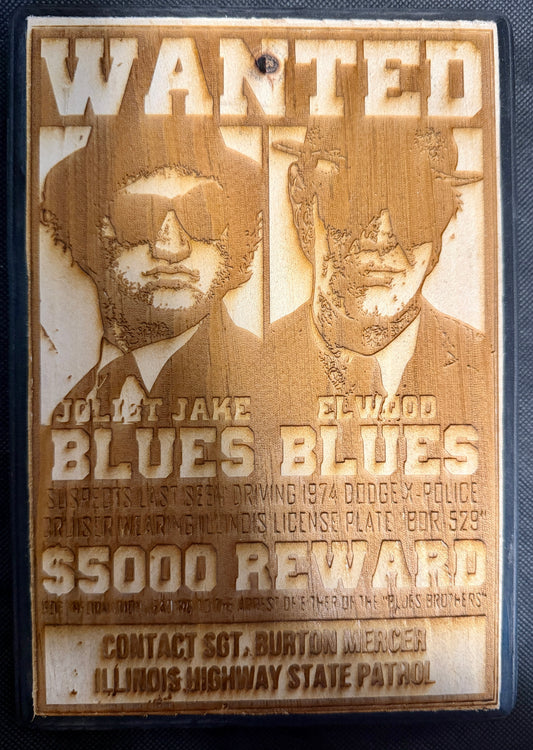 Blues Brothers Wanted Plaque