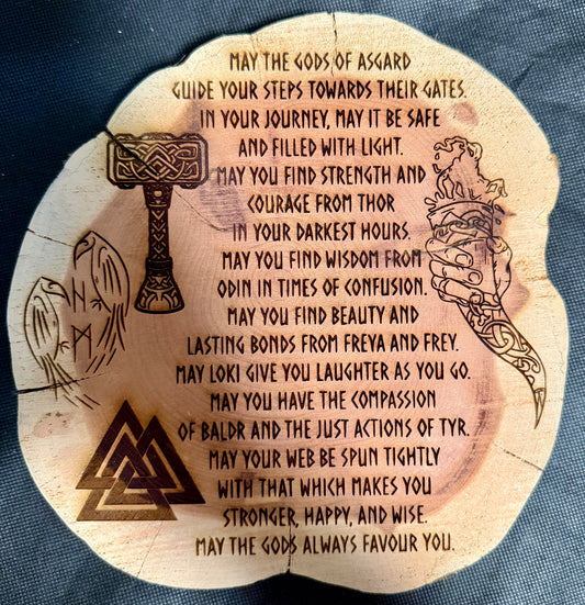Norse Prayer Plaque