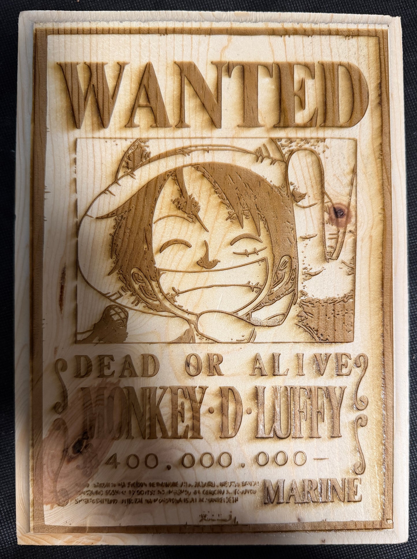 Monkey D. Luffy Wanted Plaque