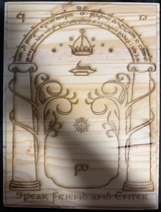 Lord of the Rings Doors of Durin Plaque