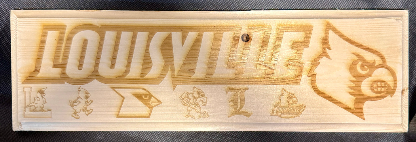 Louisville Cardinals Long Plaque