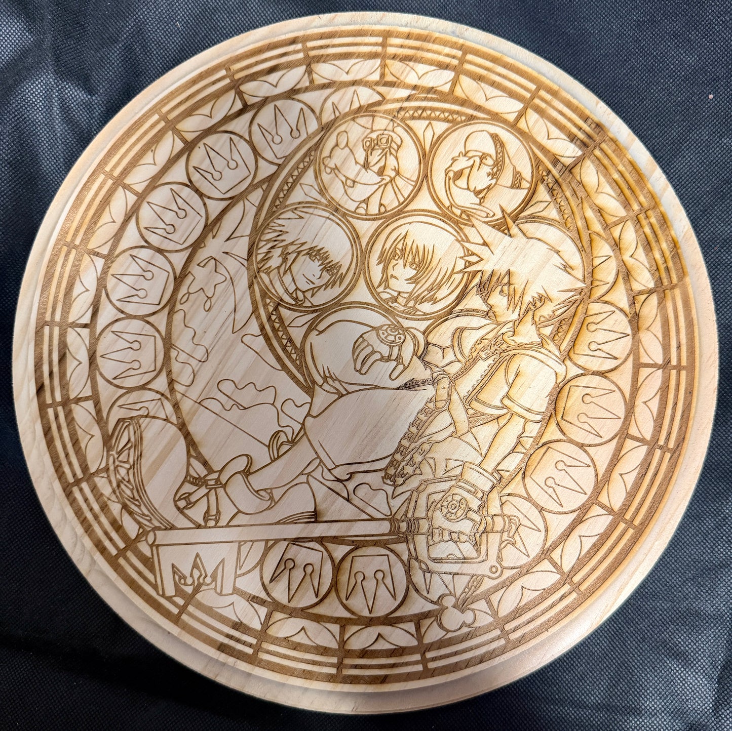 Kingdom Heart Sora Dive into Heart Stained Glass Plaque