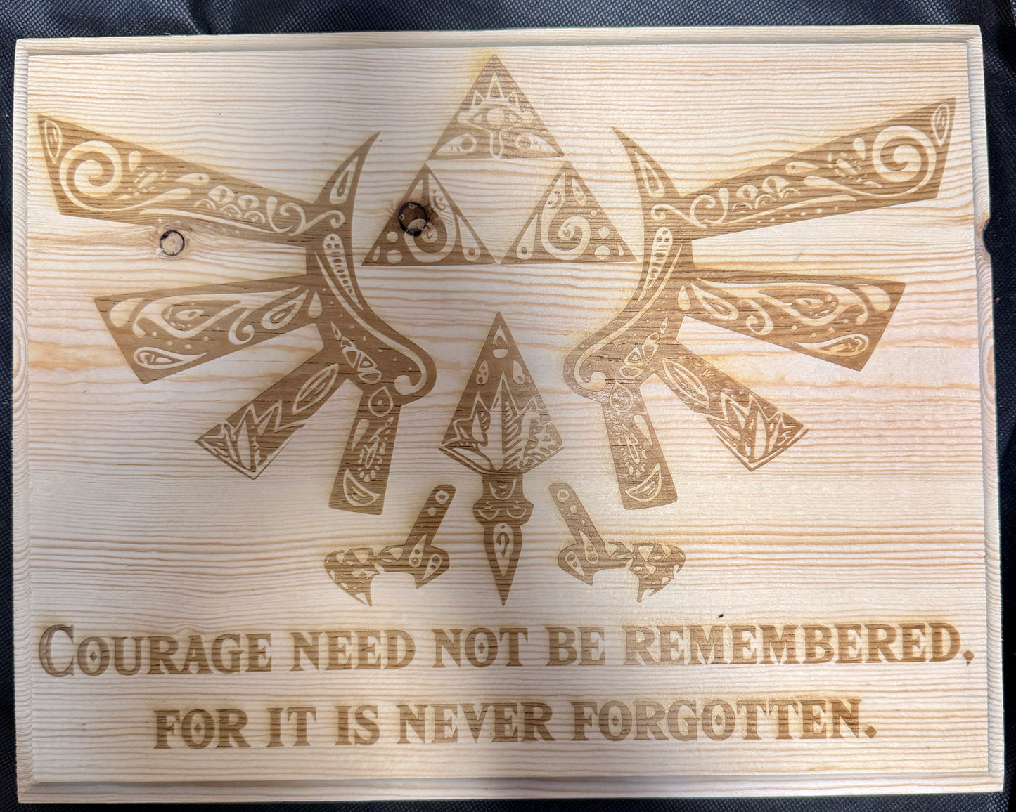 Zelda Mandala Logo Courage is Never Forgotten Plaque