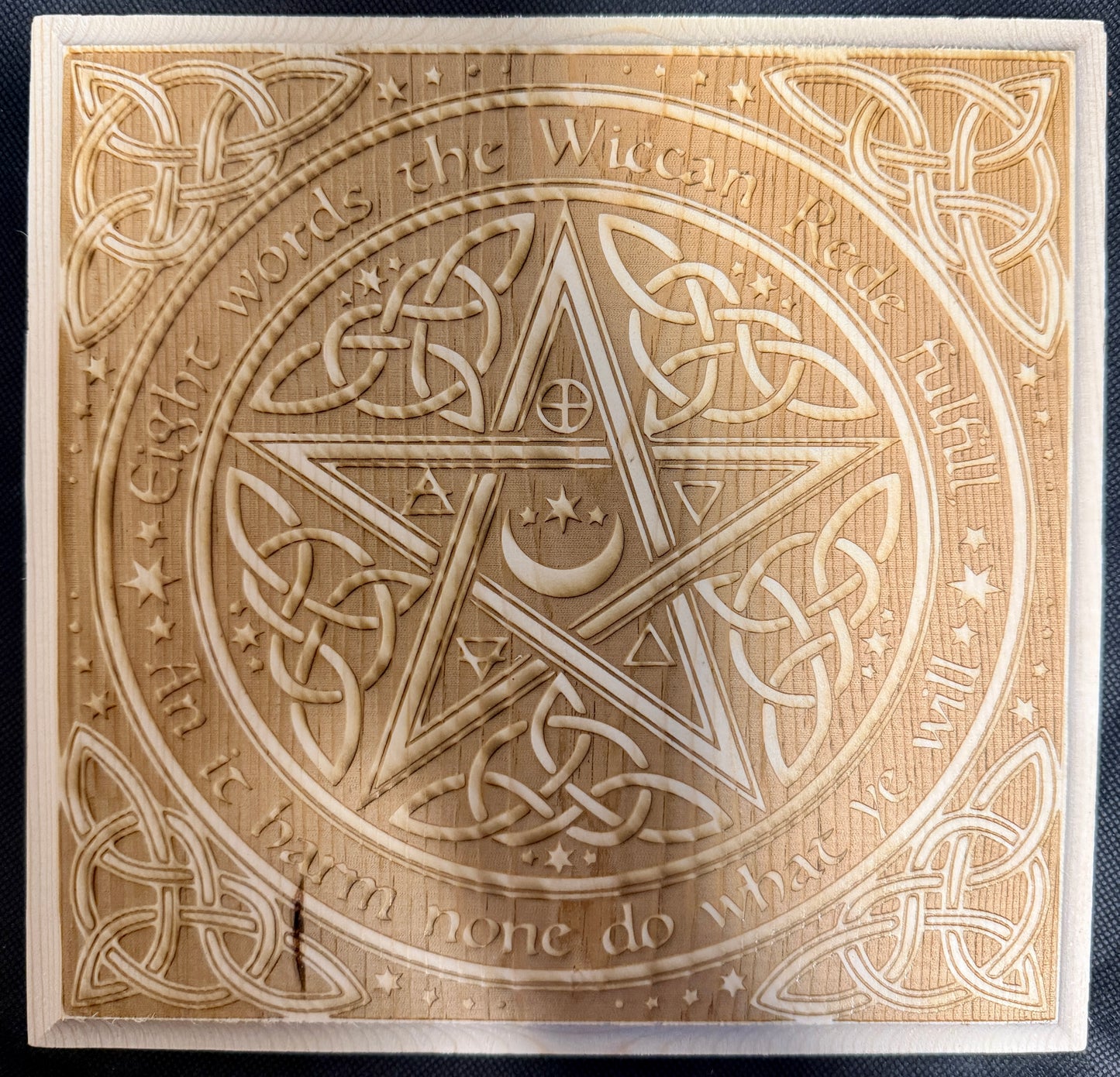 Wiccan Rede Square Plaque