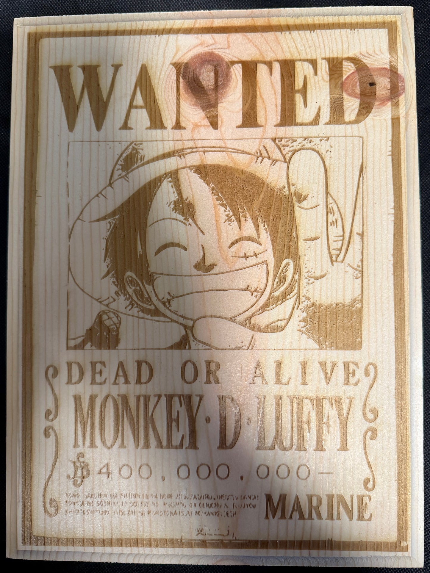 Monkey D. Luffy Wanted Plaque