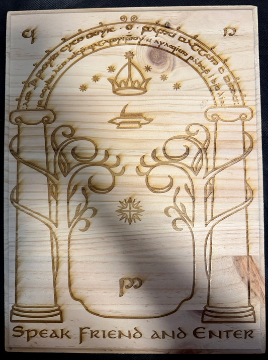 Lord of the Rings Doors of Durin Plaque