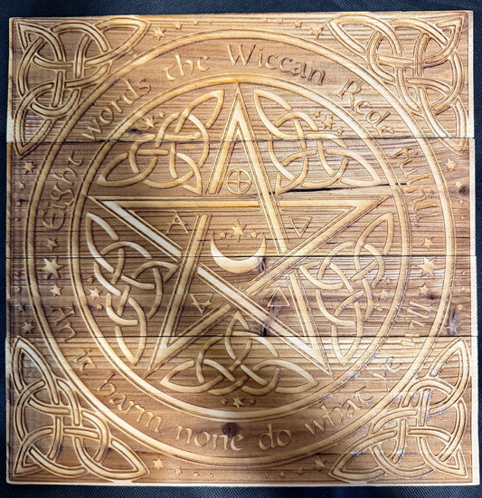 Wiccan Rede Square Plaque