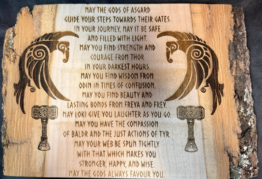 Norse Prayer Plaque