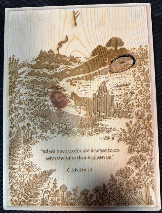 Gandolf Riding to the Shire Quote Plaque